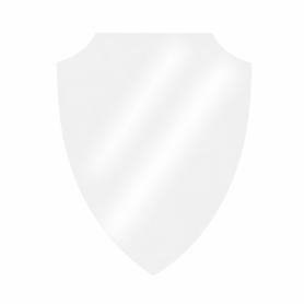 Aluminum shield 561, semi glossy white - 108x143 mm