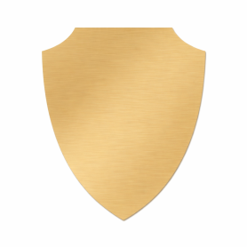 Blacha w kształcie tarczy półmatowa złota 133x168 mm, wzór: 562
