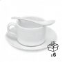 Sublimation cup with saucer and spoon JAVA set of 6 pieces