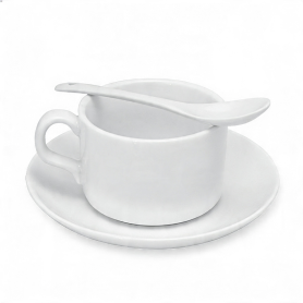Sublimation cup with saucer and spoon JAVA