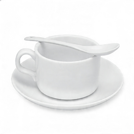 Sublimation cup with saucer and spoon JAVA