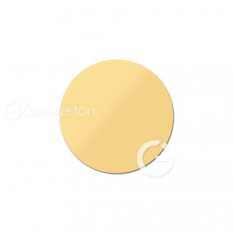 Aluminum discs glossy gold dia: 25 mm. 50 pcs/pack.