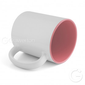 Sublimation mug with pink interior