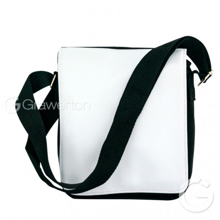 Small shoulder bag black with a printable area