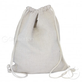 Linen backpack with strings