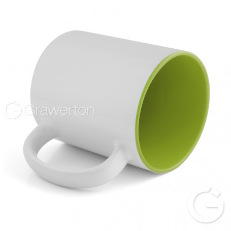 Sublimation mug with light green interior