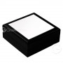 Black wooden box with ceramic tile