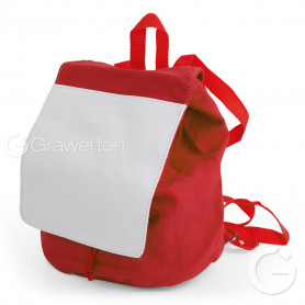 Linen backpack KAVI red
