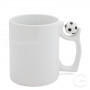 Sublimation mug with football handle white FOOTBALL.