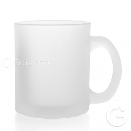 Glass frosted mug De Lux