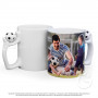 Sublimation mug with football handle white FOOTBALL.