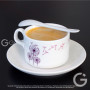 Sublimation cup with saucer and spoon JAVA - 6 pcs. set