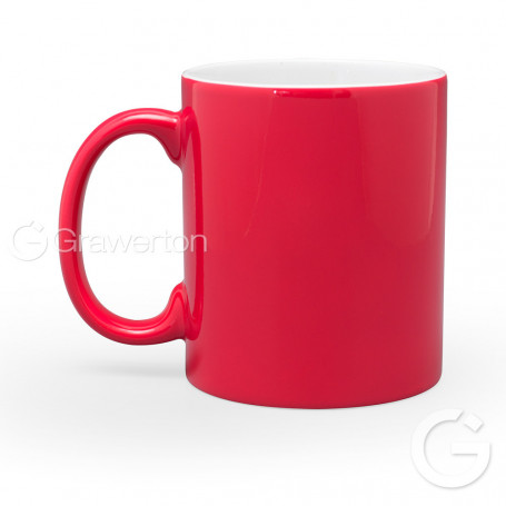 Magic glossy mug dark red