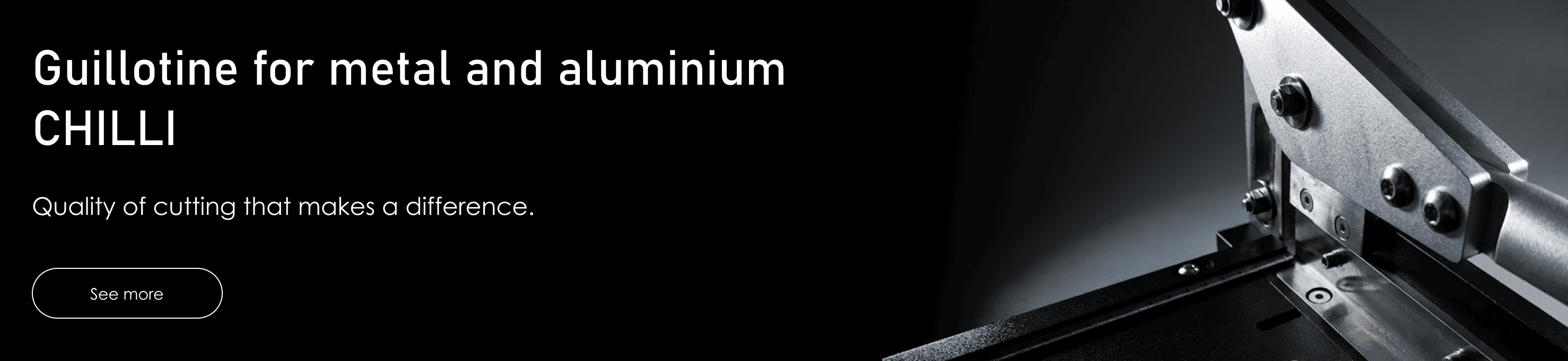 Guillotine for metal and aluminium