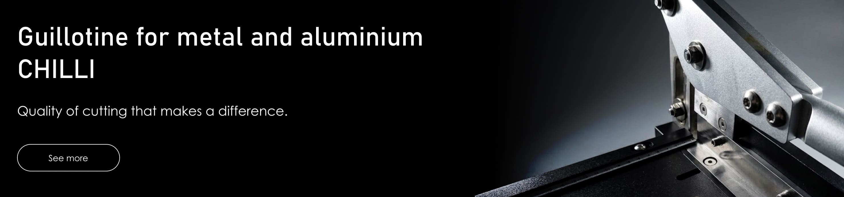 Guillotine for metal and aluminium